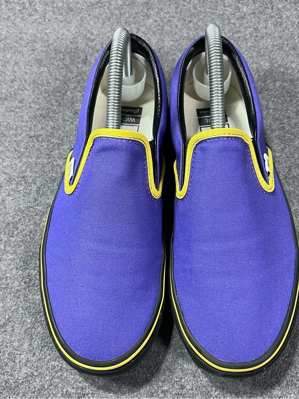 VANS Custom Classic Wide Slip On Sneakers Purple/Gold Game Day ECU Womens Size 8
